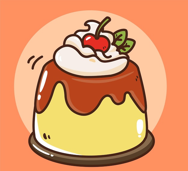 Delicious pudding Vector