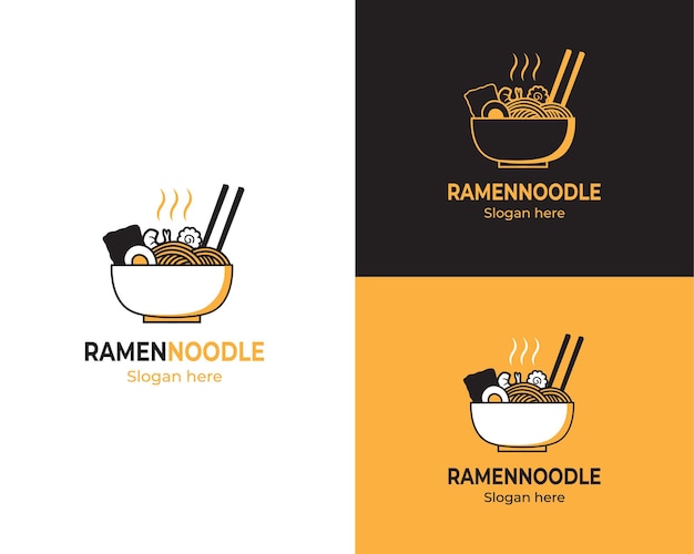 Delizioso logo di noodles ramen