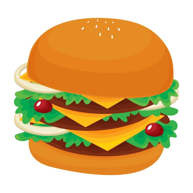 Delicious sandwich vector illustrations isolate per creative projects sfondo bianco