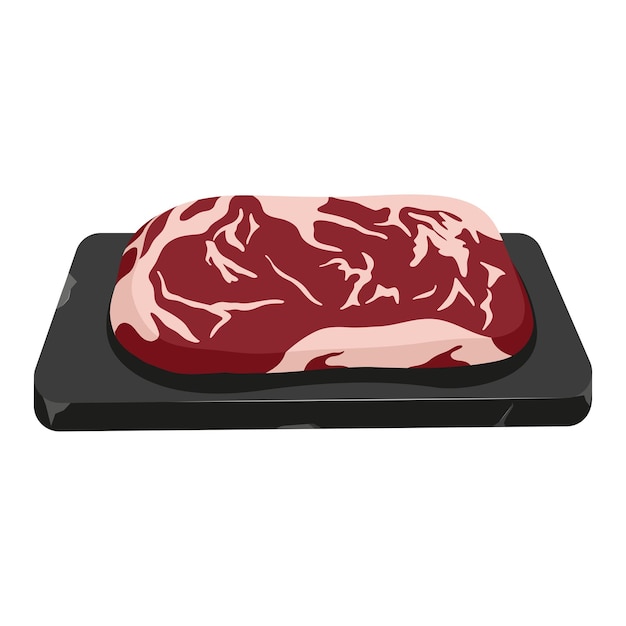 delicious slice of meat pork fillet red beef steak on stone tray