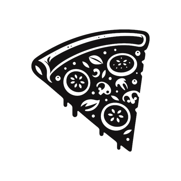 Delicious slice vector icon di una fetta di pizza