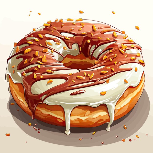 Delicious soft doughnut illustration