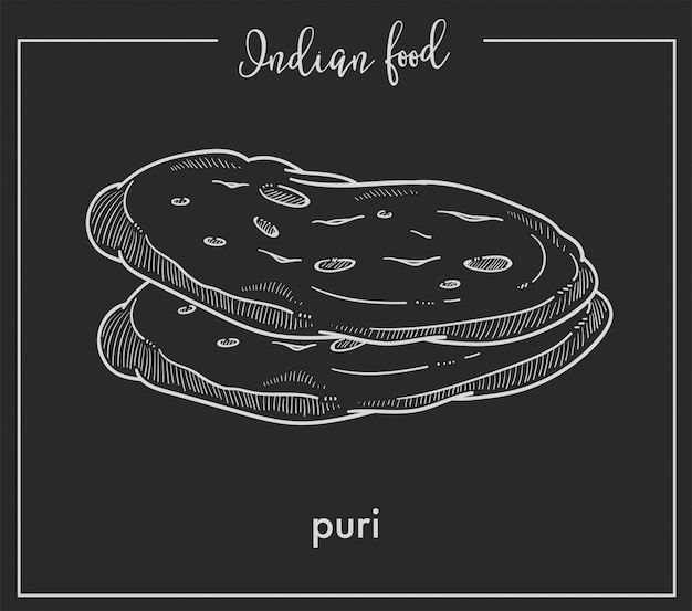 Delicious soft hot puri loaves