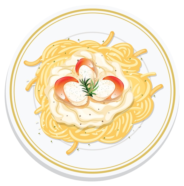 クリーミーソースの美味しいスパゲッティ