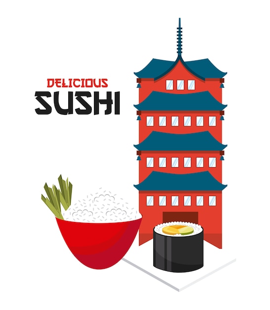 Delizioso disegno di sushi