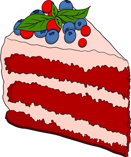 Vettore dolci e dessert deliziosi illustrazione colorata disegnata a mano di dolci popolari