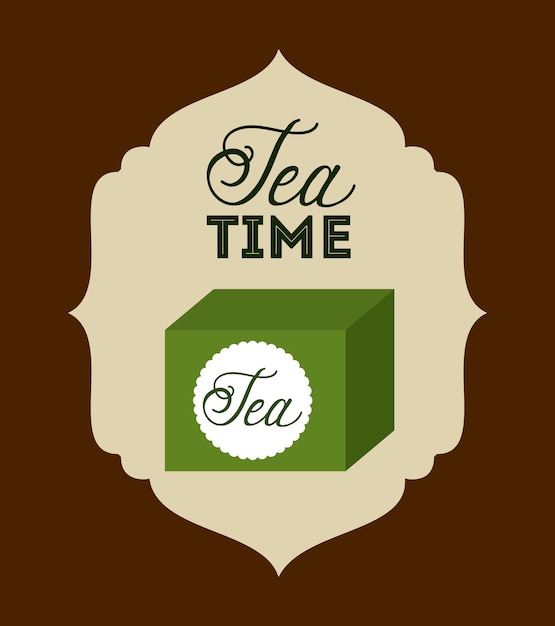 Vettore delizioso disegno del tè