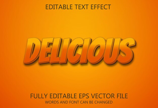 Vector delicious text effect