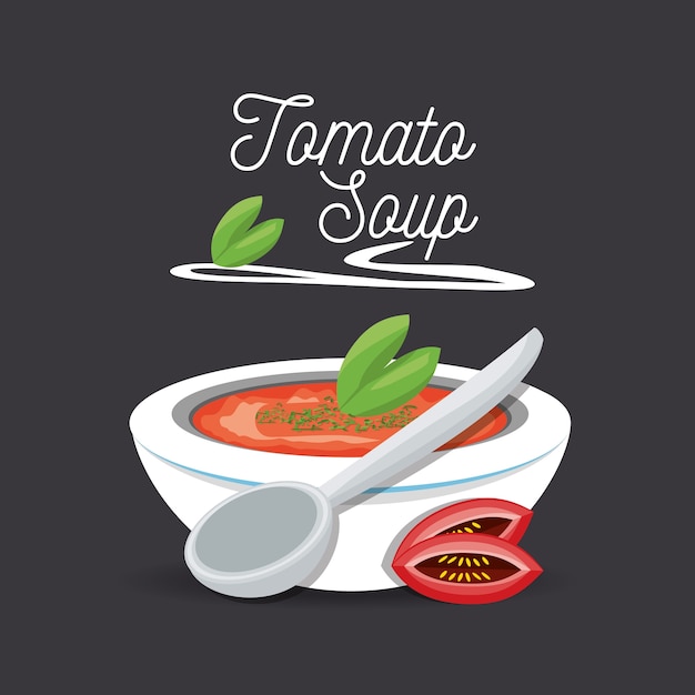 Delicious tomato soup menu restaurant