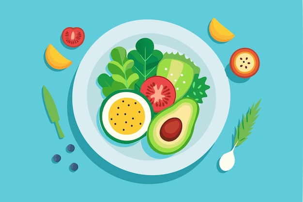 Delicious Vegetarian Meal on Plate