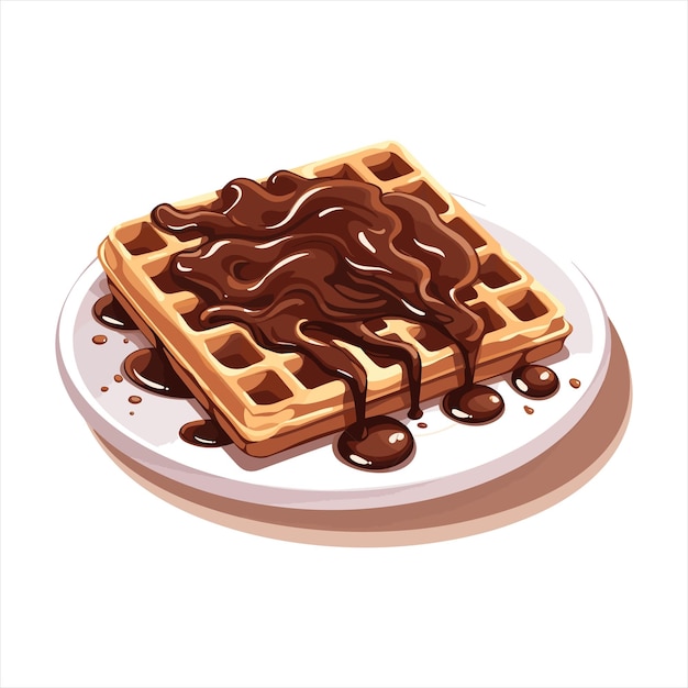 Delicious waffle illustration