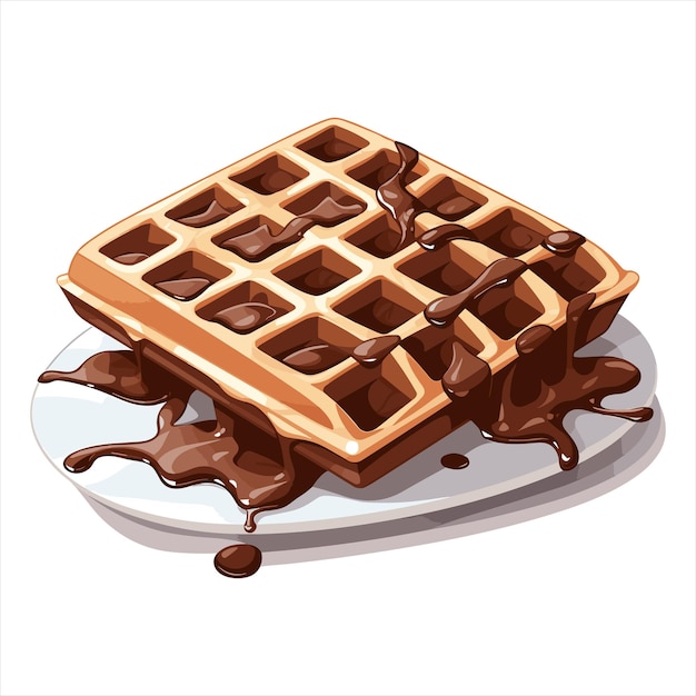 Delicious waffle illustration