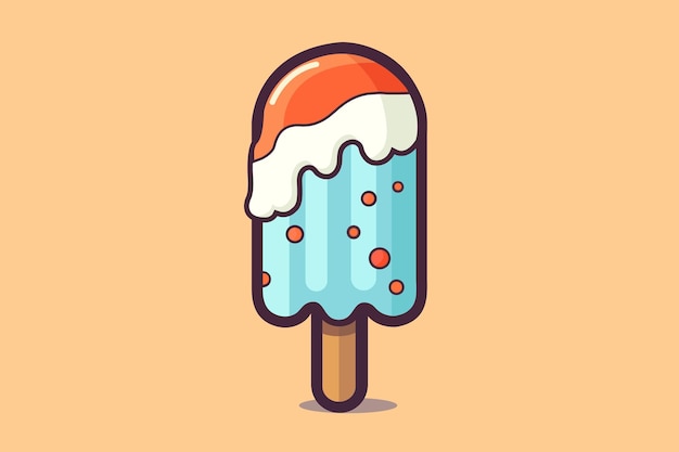 Vector delicious zomer ijs vector illustratie