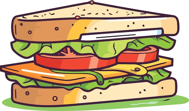 Vector delicous sandwich vector illustration