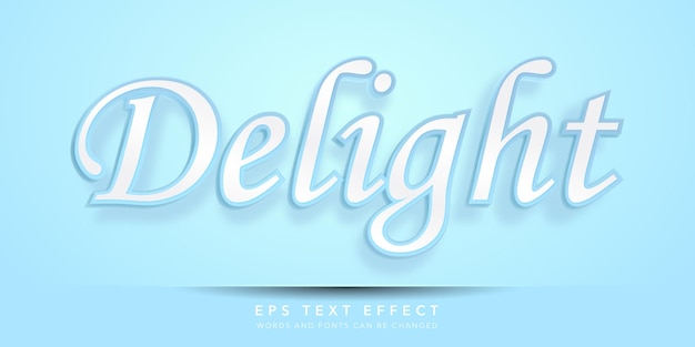 Vector delight 3d editable text effect