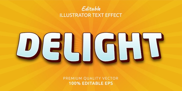 Delight Editable  Text Style Effect