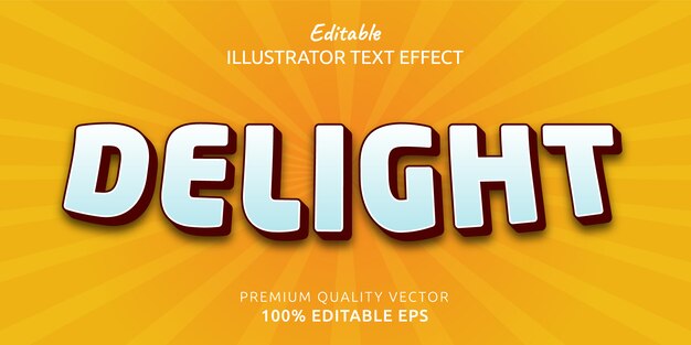 Delight editable  text style effect