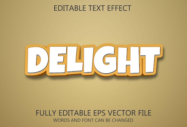 Delight text effect