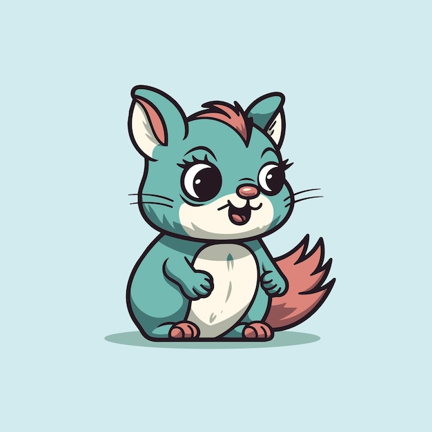 Delightful Smiling Squirrel in Vector Style