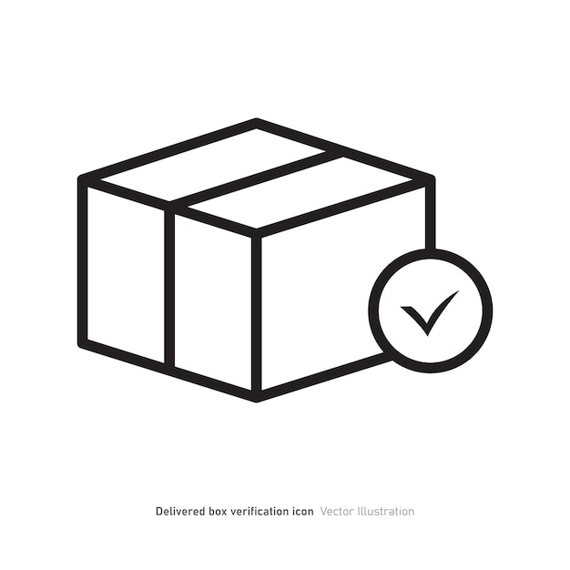 Delivered box verification icon design vector illustration