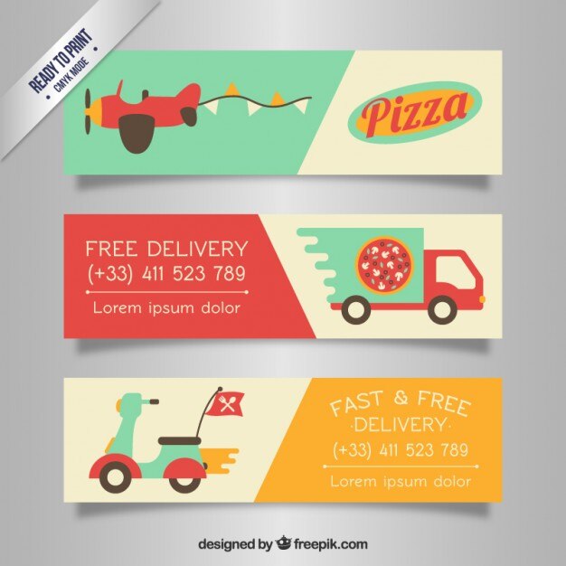 Vector delivery banners