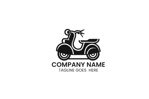 delivery bike logo free vector illustration black and white