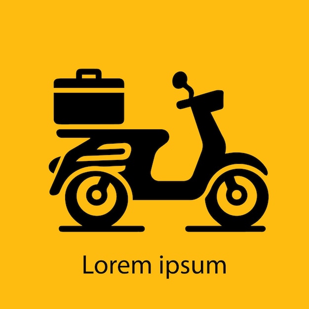 Delivery bike logo vector