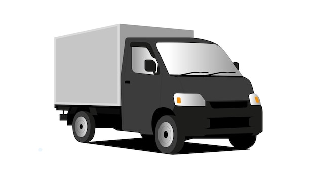 Delivery box car vector illustration