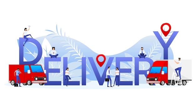 Vector delivery box online fast delivery service tracking service vector stock illustration