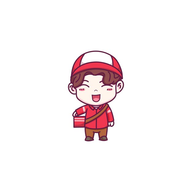 delivery boy cute design