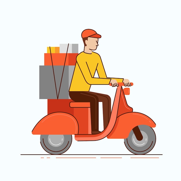 Vector delivery business concept