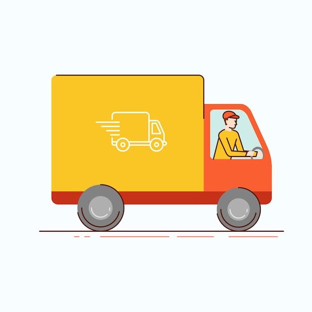 Vector delivery business concept