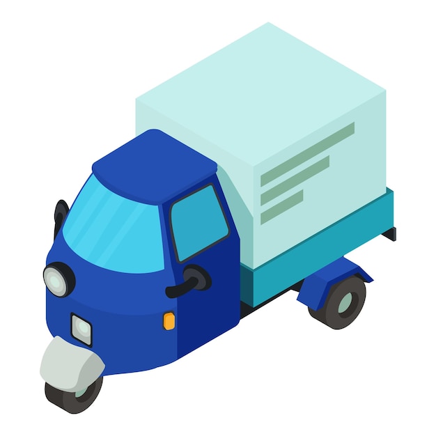 Vector delivery car icon isometric illustration of delivery car vector icon for web