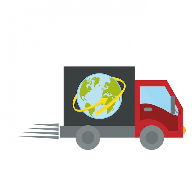 Delivery or cargo truck icon image