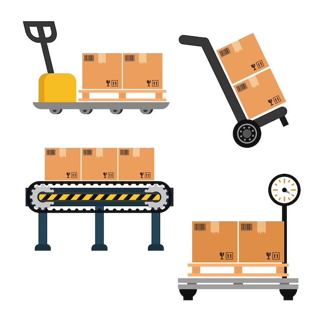 Vector delivery concept with icon design