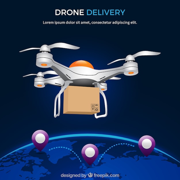 Delivery drone design with globe