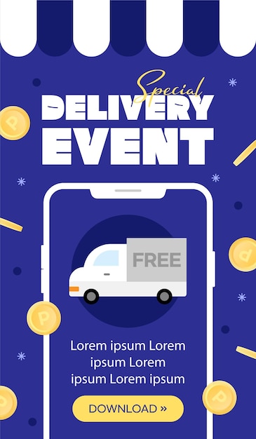 Vector delivery event banner