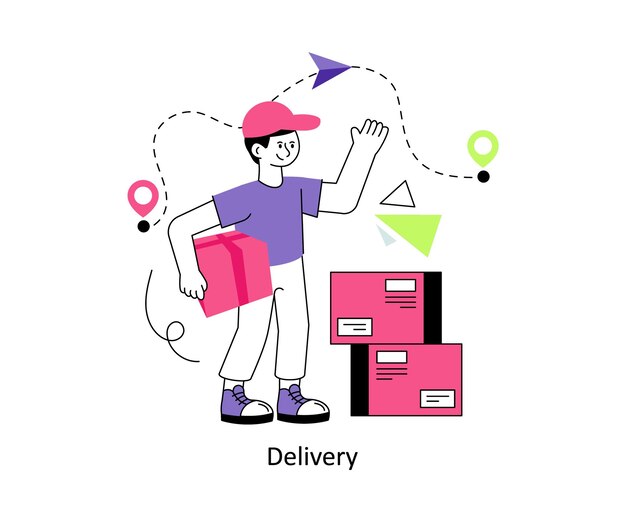 Delivery Flat Style Design Vector illustration Stock illustration