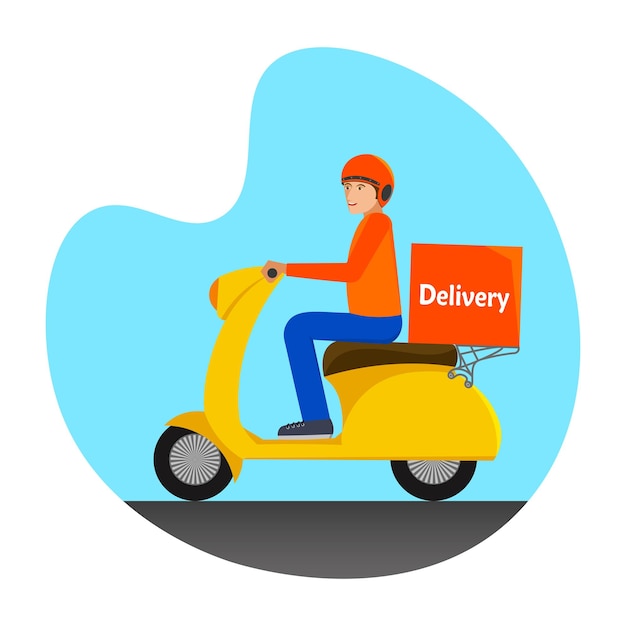 Delivery of food orders on scooters