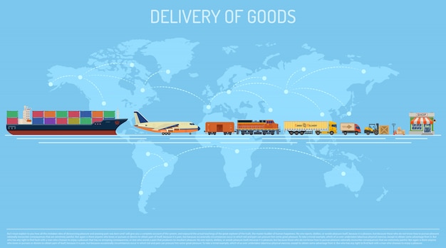 Vector delivery of goods concept