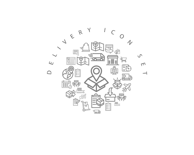 Delivery icon set design