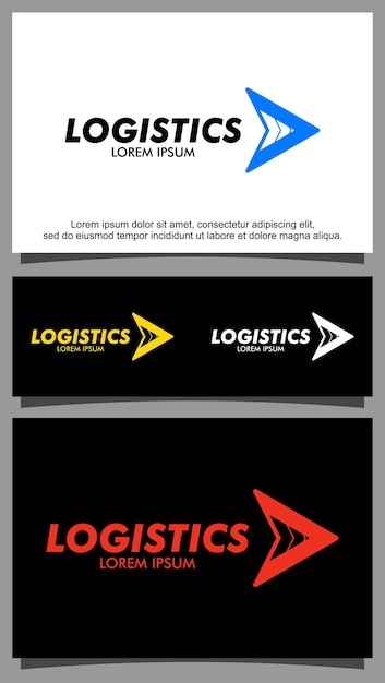 Modello di progettazione del logo della logistica di consegna