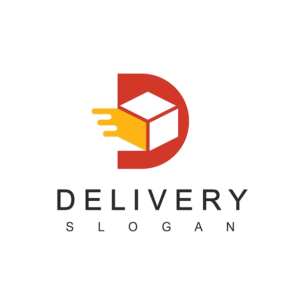 Delivery Logo Designs Template. Illustration Of Moving Box Element And Letter D logo design concept.