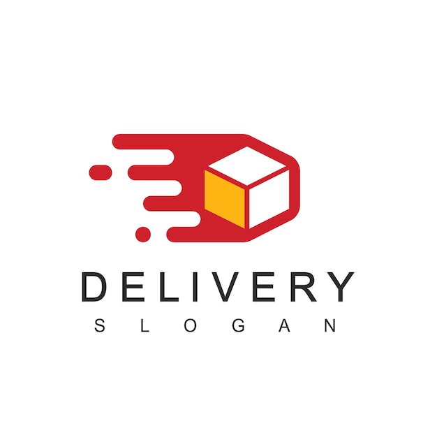 Delivery Logo Designs Template. Illustration Of Moving Box Element For Logistic, Expedition And Cargo Company Logo