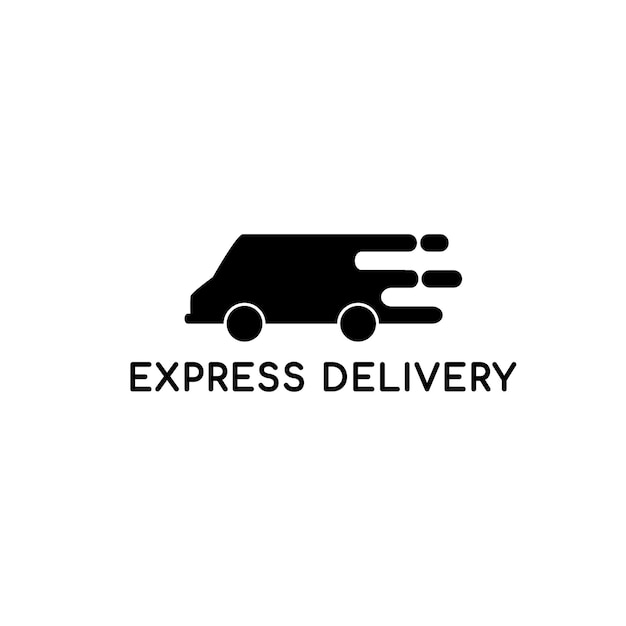 Delivery logo template with van