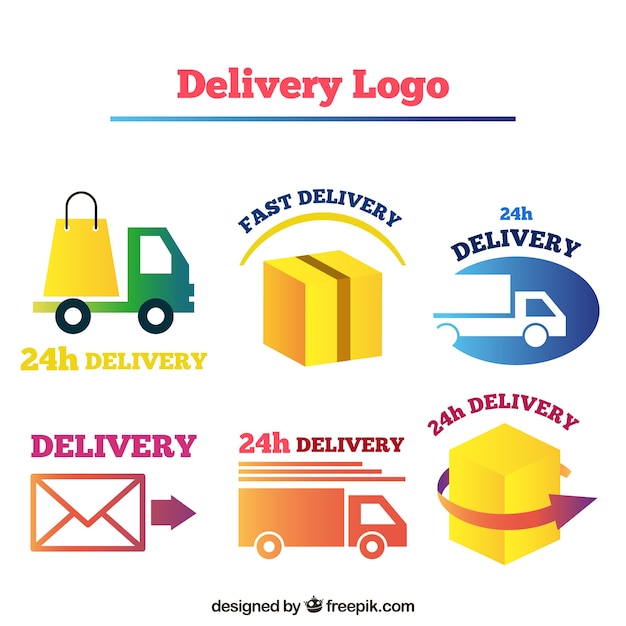 Delivery logos collection for companies