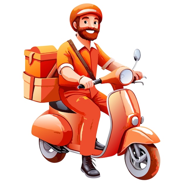 delivery man vector