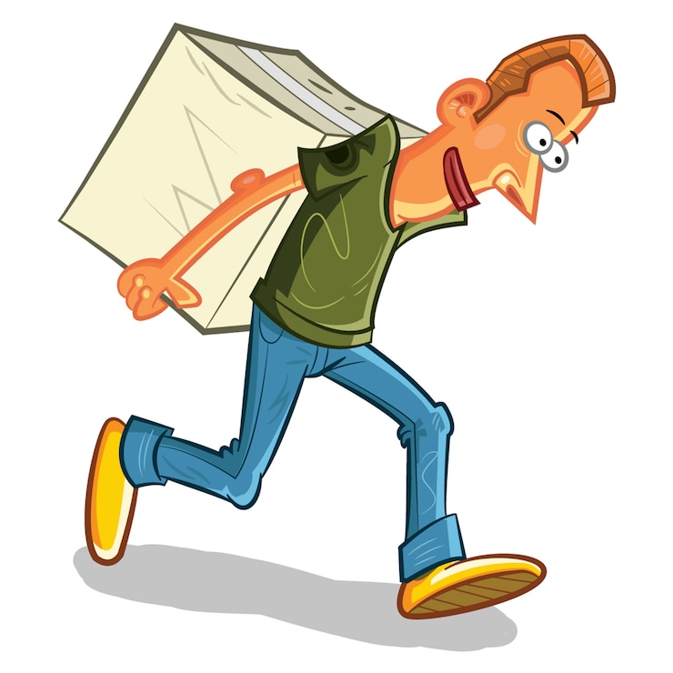 Vector delivery man