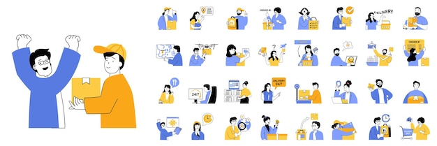 배달 모바일 앱 인터페이스 화면 템플릿 세트 온라인 계정 물류 서비스 달력 패 ⁇  계산 추적 순서 응용 프로그램 웹 레이아웃을위한 UI UX GUI 키트 패키지  ⁇ 터 디자인