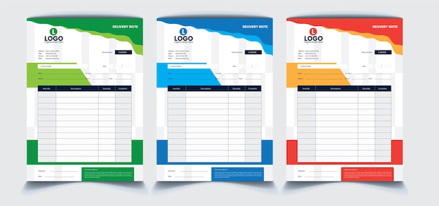 Delivery Notepad Design